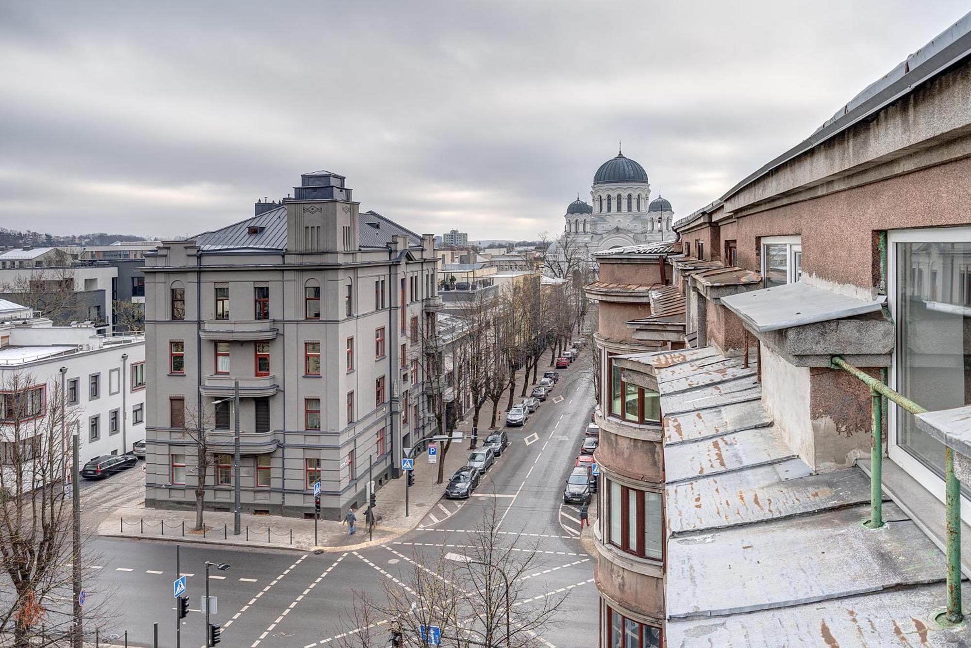 Funky Penthouse City Center Kaunas Bagian luar foto