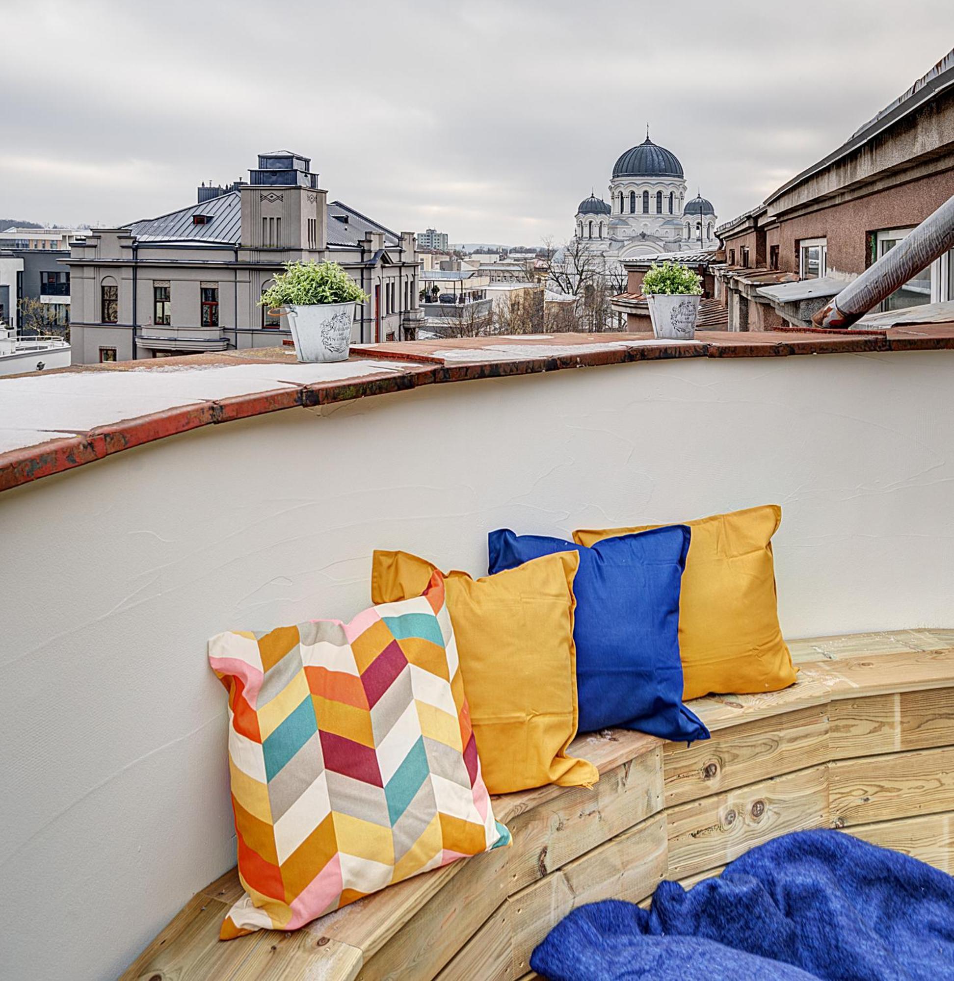 Funky Penthouse City Center Kaunas Bagian luar foto